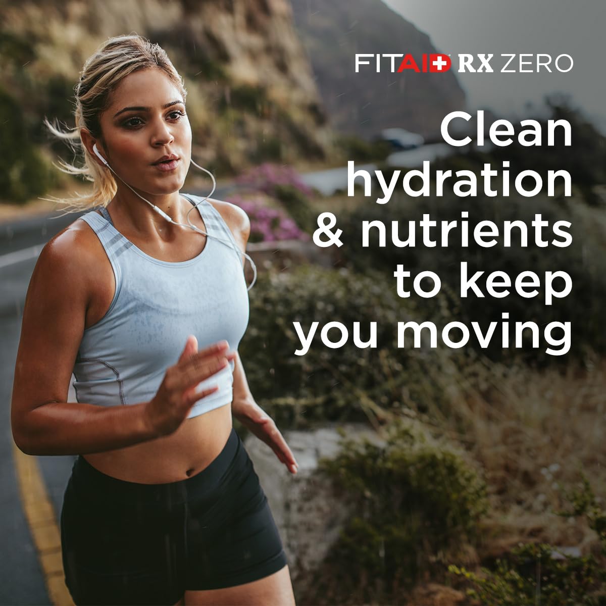 FITAID RX Zero Sugar Workout Recovery Drink, Blue Raspberry (12 Fl Oz, 12 Pack)