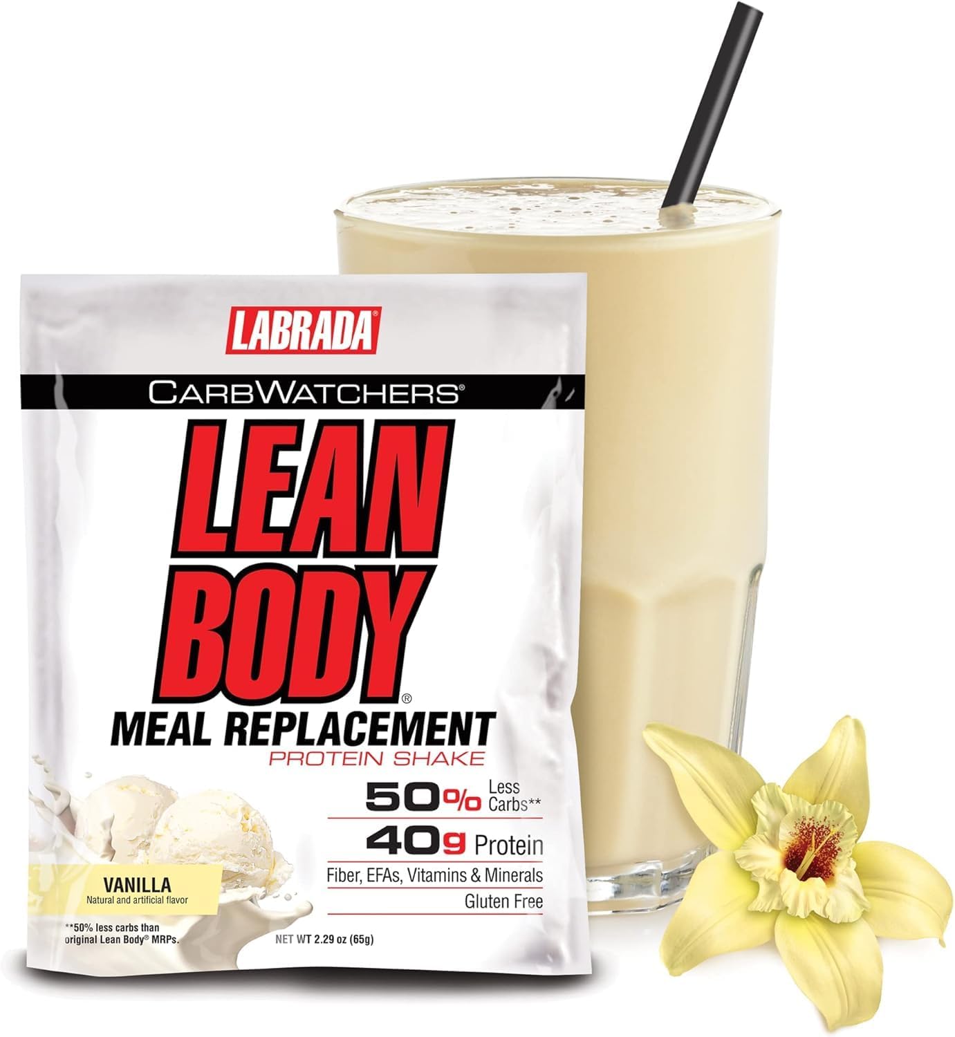 Lean Body Carb Watchers Vanilla Meal Shake, 40g Protein, Gluten-Free (20ct)