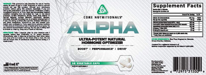 Core Nutritionals Alpha Platinum Hormone Optimizer & Testosterone Booster (56 Capsules)