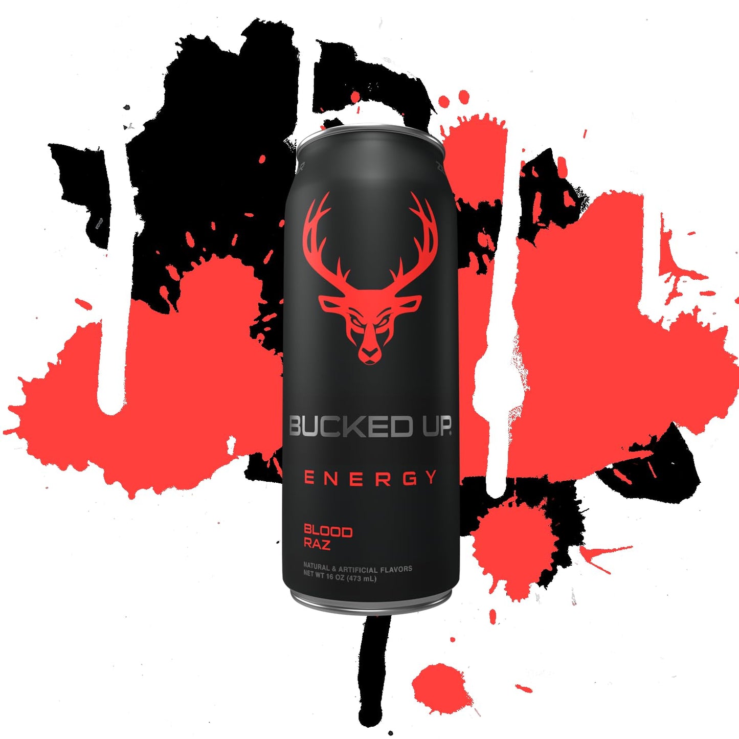 Bucked Up Blood Raz Energy Drink, 300mg (12 CT)