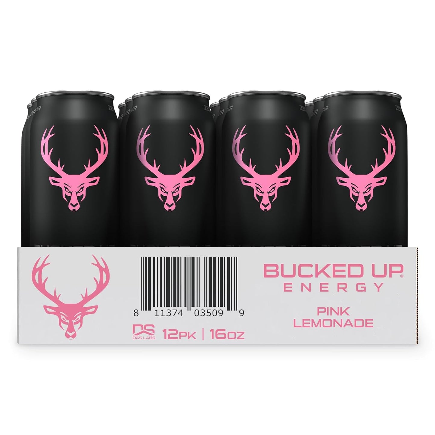 Bucked Up Pink Lemonade Energy Drink, 300mg (12 CT)