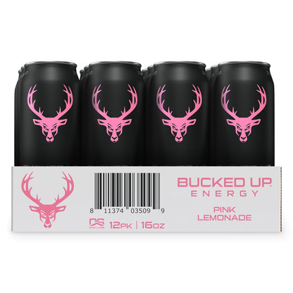 Bucked Up Pink Lemonade Energy Drink, 300mg (12 CT)