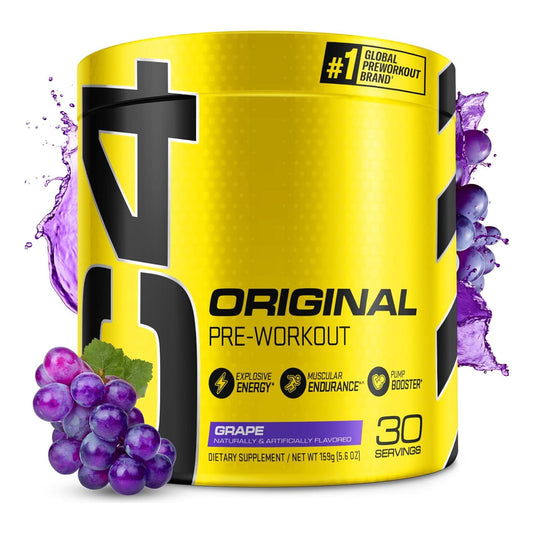 Cellucor C4 Original Pre Workout Powder, Grape, Sugar-Free (30 Servings)
