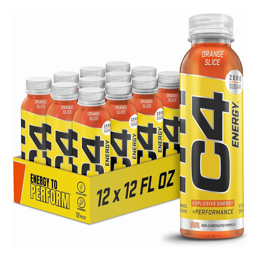 Cellucor C4 Energy Pre-Workout Drink, Orange Slice (12 Fl Oz, Pack of 12)
