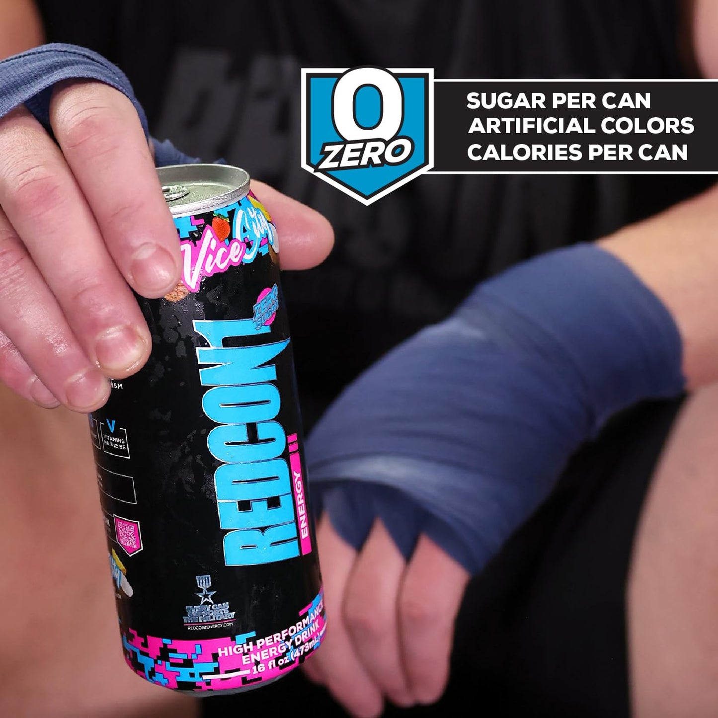 REDCON1 Vice City Zero Sugar Energy Drink, 200mg Caffeine, Nootropic (12ct)