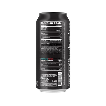 Gorilla Mind Energy Drink with Amplified Focus, Zero Sugar (Black Cherry Vanilla, 16oz, 12-Pack)