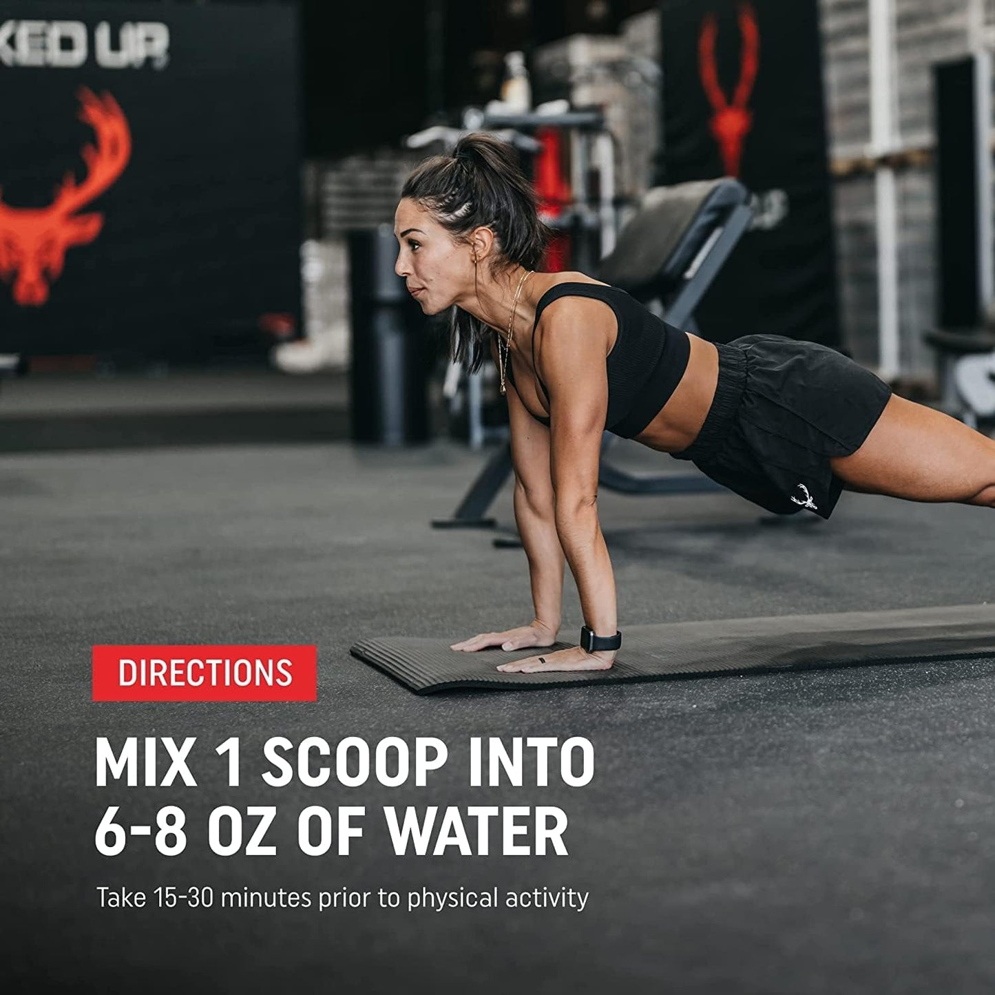 Bucked Up Woke High-Stim Pre-Workout for Focus, Pump, Strength & Growth (30 Servings, Rocket Pop)