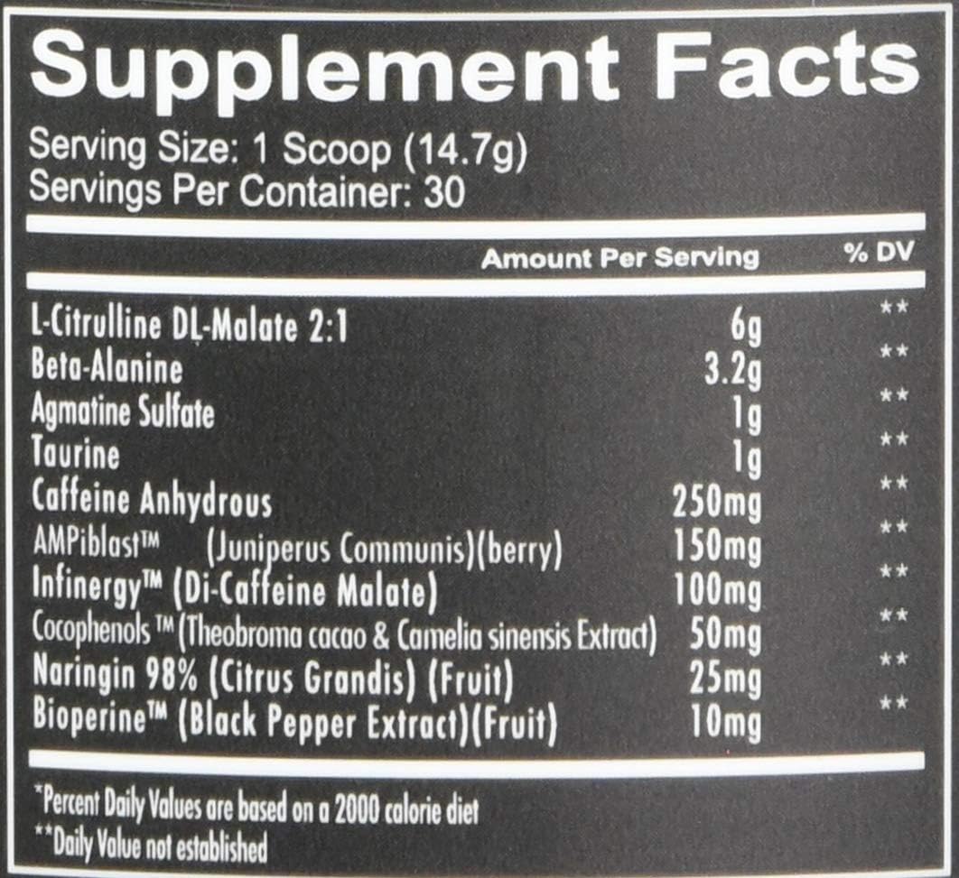 REDCON1 Total War Preworkout - 320mg Caffeine, Aminos, Endurance Boost (Rainbow Candy, 30 Servings)