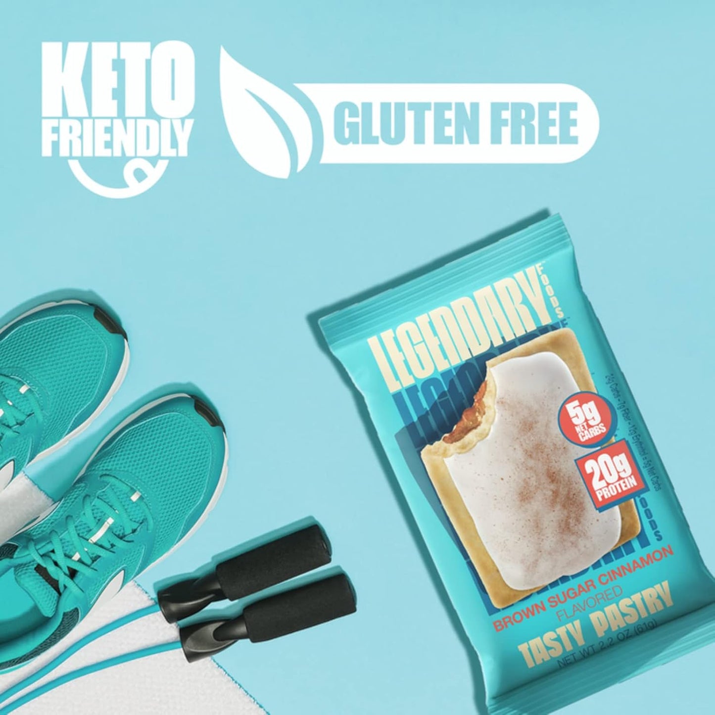 Protein Pastry - Low Carb, Keto, Brown Sugar Cinnamon (10 Pastries)
