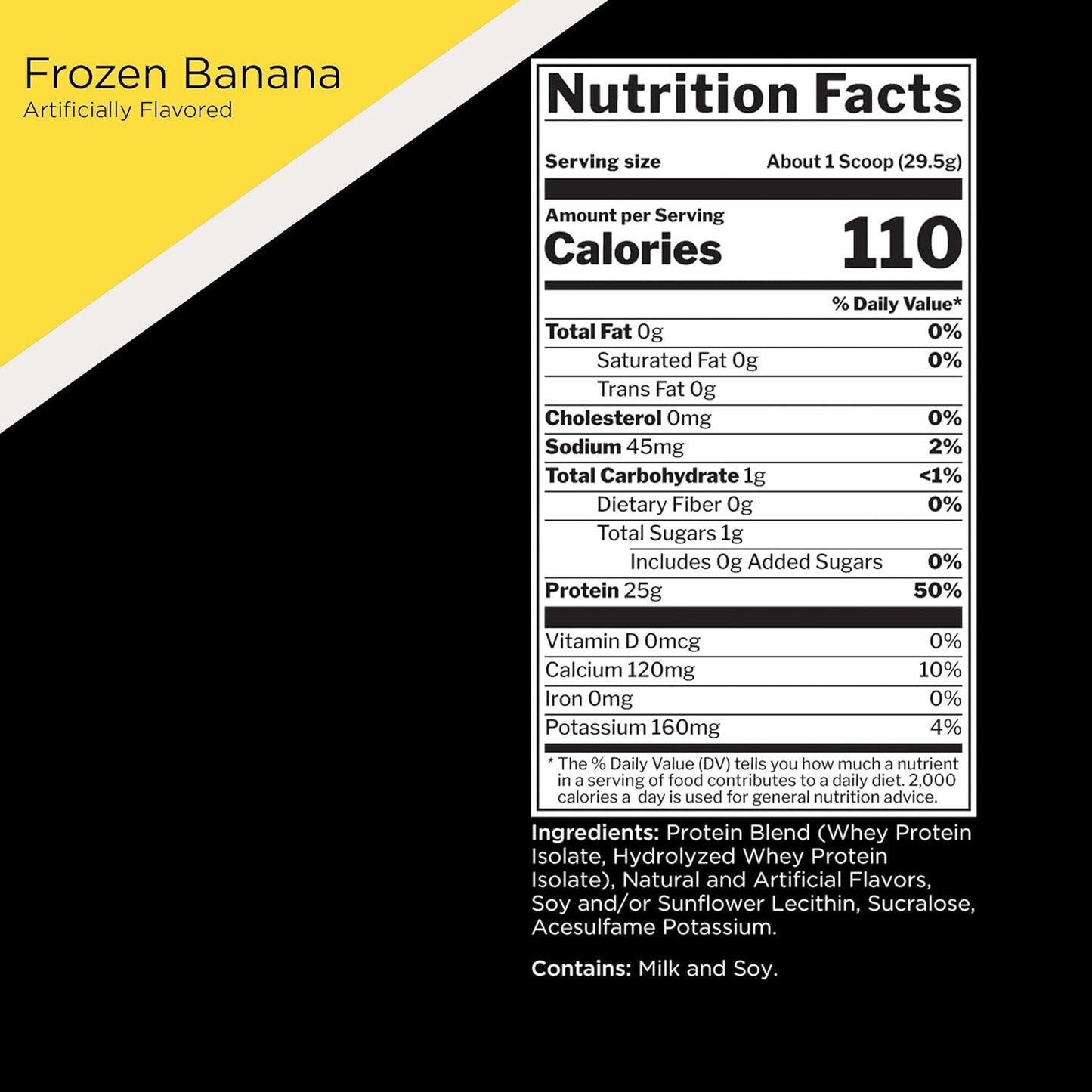 Rule One R1 100% Isolate & Hydrolysate Protein, 6g BCAAs (5lb, Frozen Banana)