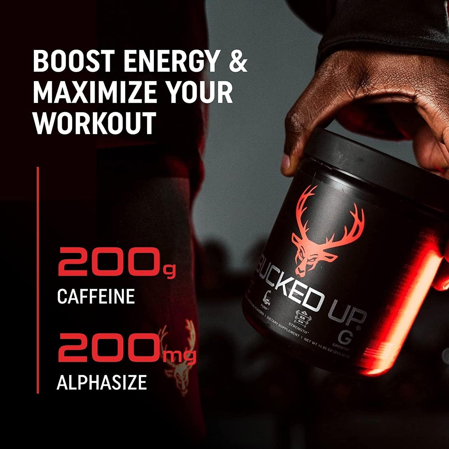Bucked Up Pre Workout - Citrulline, Beta Alanine, 3 Patented Ingredients (Grape)