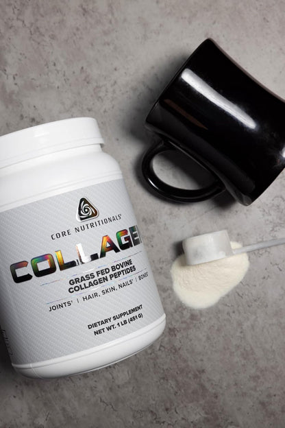 Core Nutritionals Grass-Fed Collagen Peptides, Joint & Skin Support (Strawberry Lemonade, 1 lb)