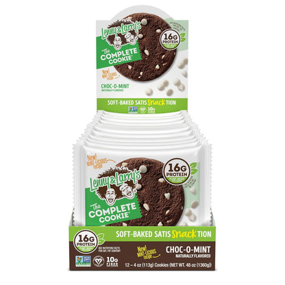 Lenny & Larry's Choc-O-Mint Complete Cookie, Vegan, 16g Protein (12 Pack)