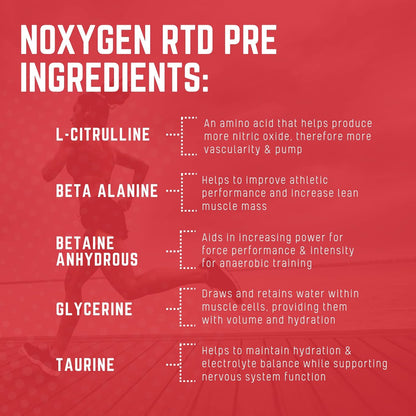 Purus Labs NOXygen RTD Pre-Workout, Pump & Energy, 12-Pack (Galaxy Blue Raspberry)
