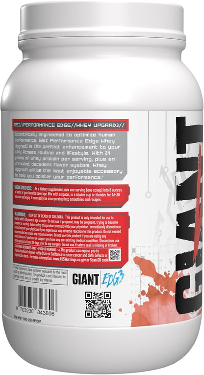 Giant Sports 100% Whey Protein, 24g Protein, 5g BCAAs - Chocolate (2 lb)