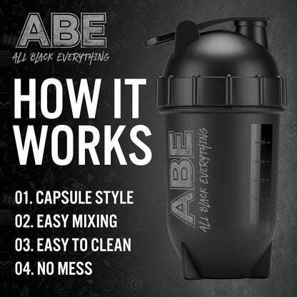 Applied Nutrition ABE Bullet Protein Shaker, BPA Free, Easy Clean (500ml, Black)