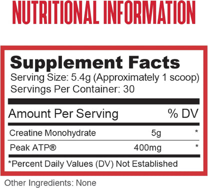 Purus Labs Creatine ATP, Peak ATP + Creatine Monohydrate (30 Servings)