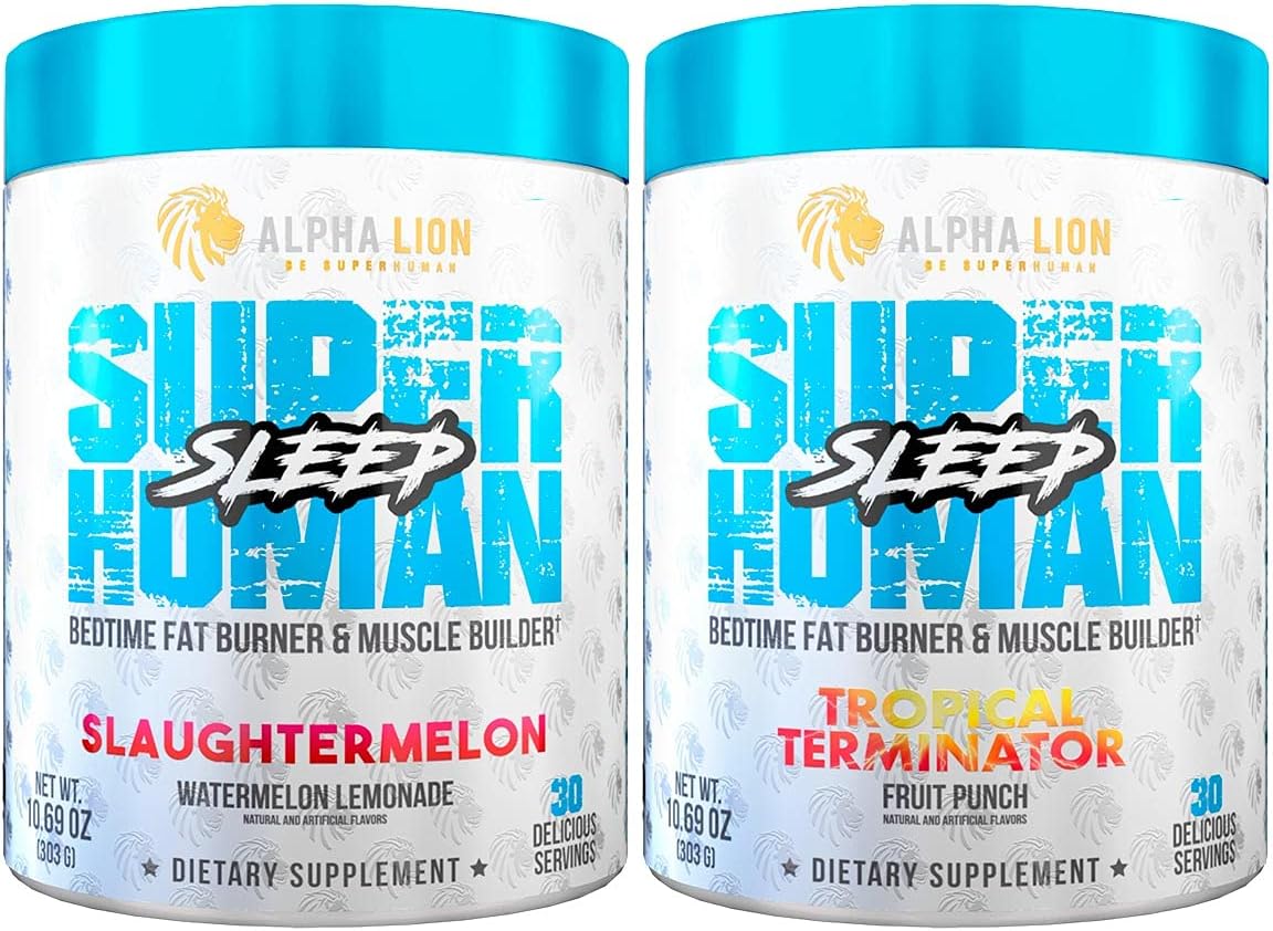 ALPHA LION Superhuman Sleep Aid, Muscle Recovery & Builder (30 Servings, Fruit Punch)