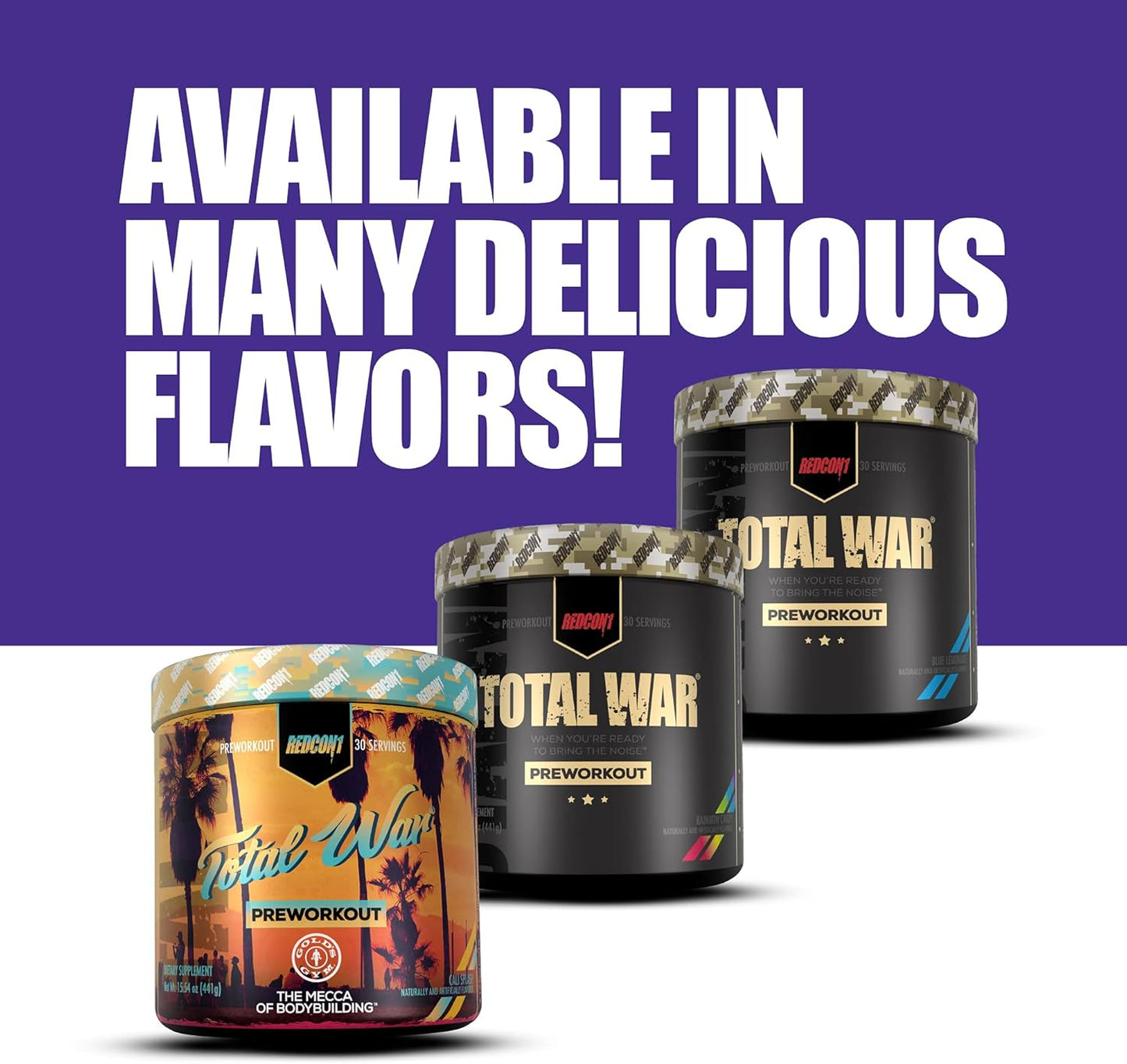 REDCON1 Total War Preworkout - 320mg Caffeine, Aminos for Energy & Pump (Sour Gummy Bear, 30 Servings)