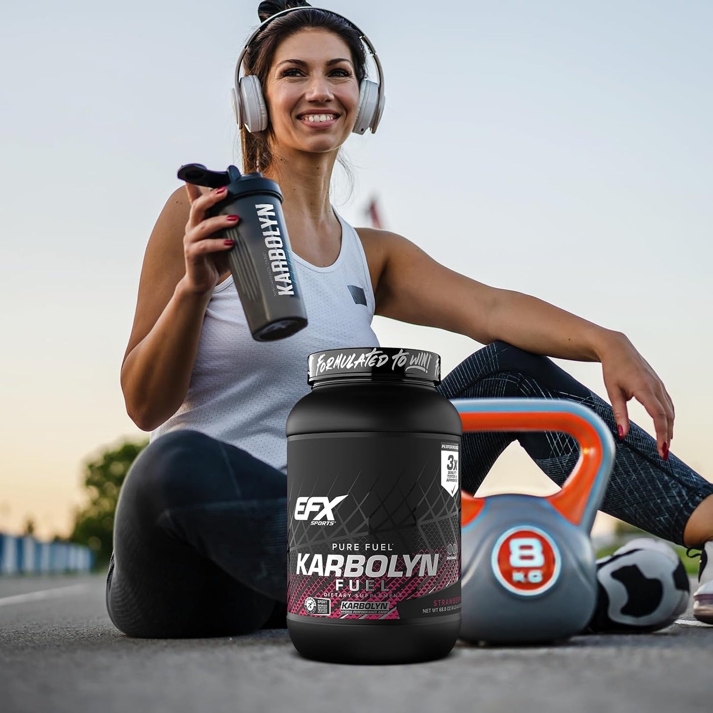 EFX Sports Karbolyn Fuel - Fast Absorbing Carb Powder for Energy & Recovery (37 Servings, Strawberry)