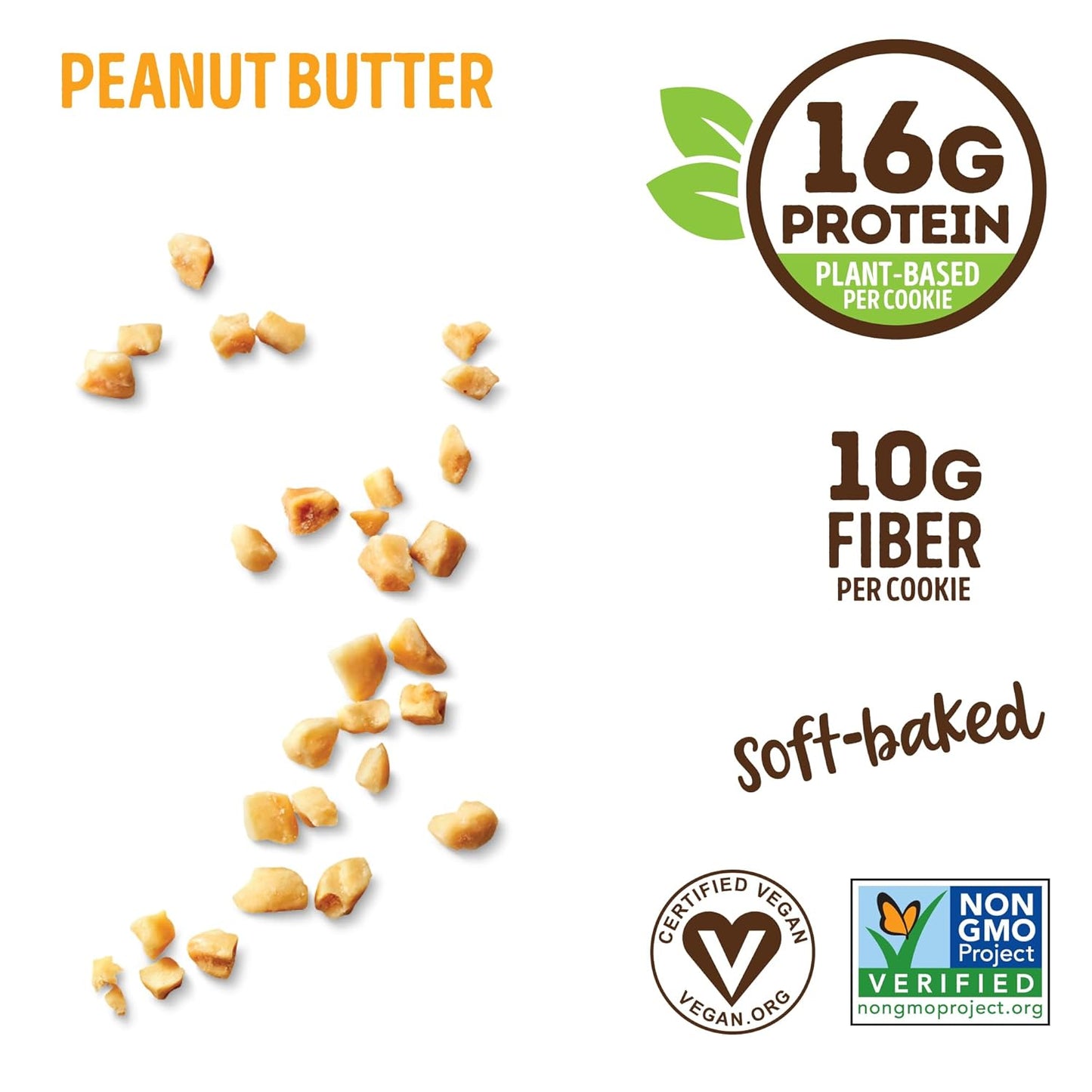 Lenny & Larry's Peanut Butter Complete Cookie, Vegan, 16g Protein (12 Pack)