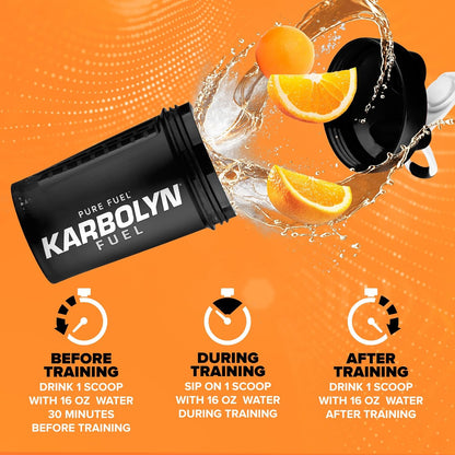 EFX Sports Karbolyn Fuel - Fast Absorbing Carb Powder for Energy & Recovery (37 Servings, Orange)