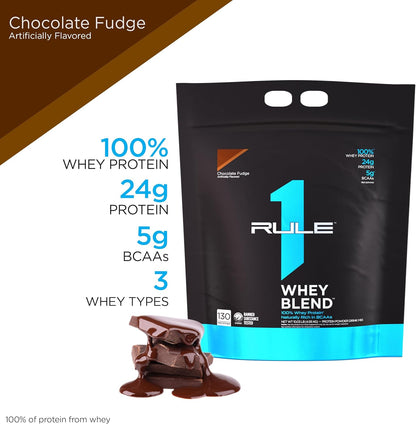 Rule One R1 Whey Blend - Chocolate Fudge, 24g Protein (10lbs)