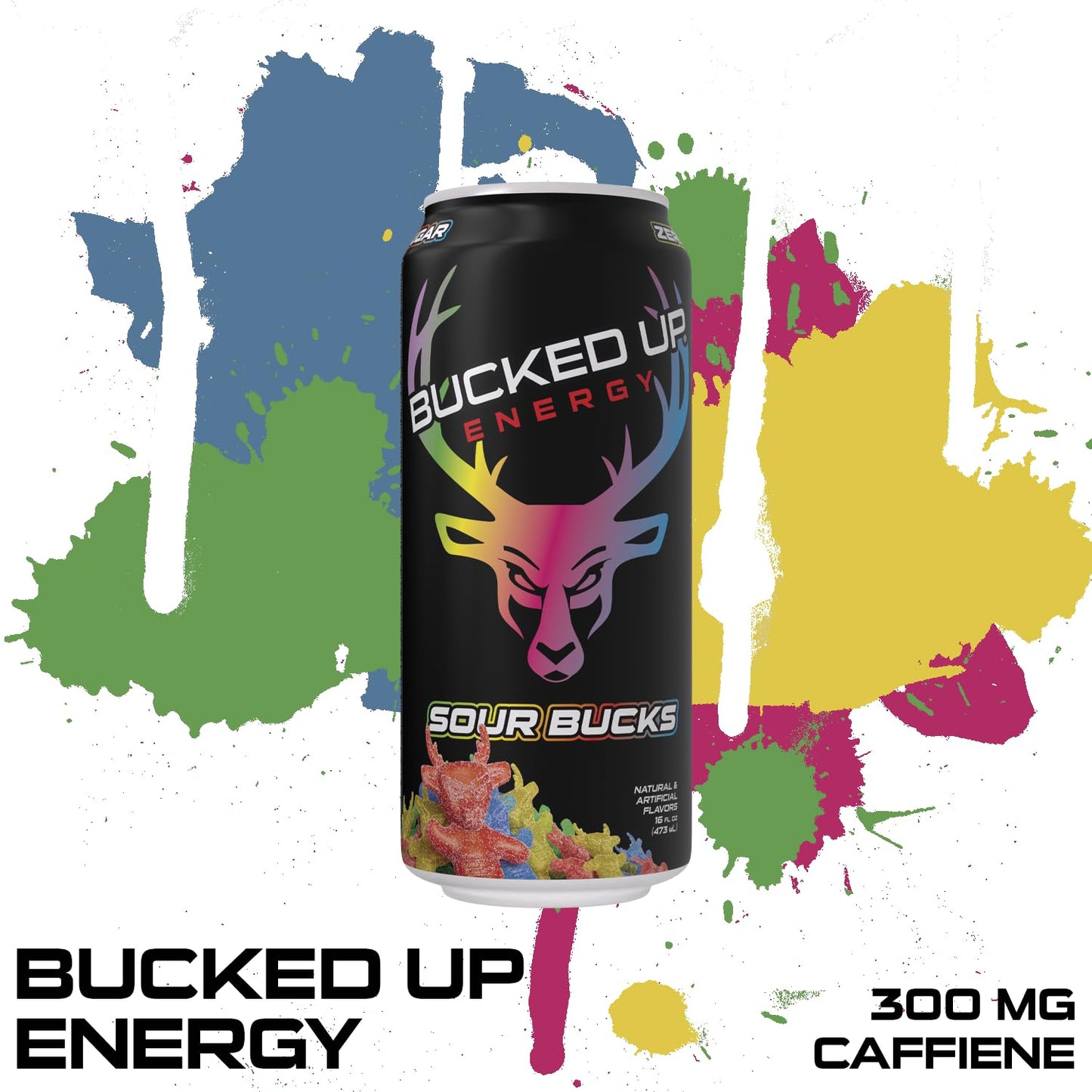 Bucked Up Sour Bucks Energy Drink, 300mg (12 CT)