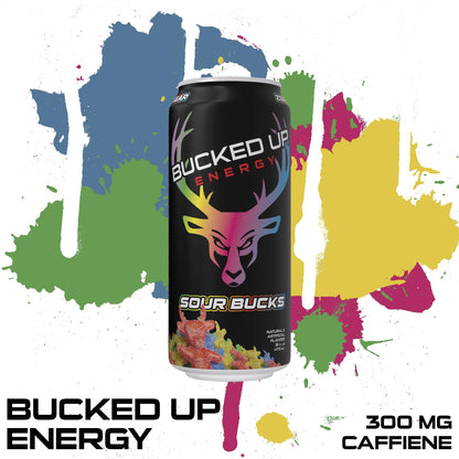 Bucked Up Sour Bucks Energy Drink, 300mg (12 CT)