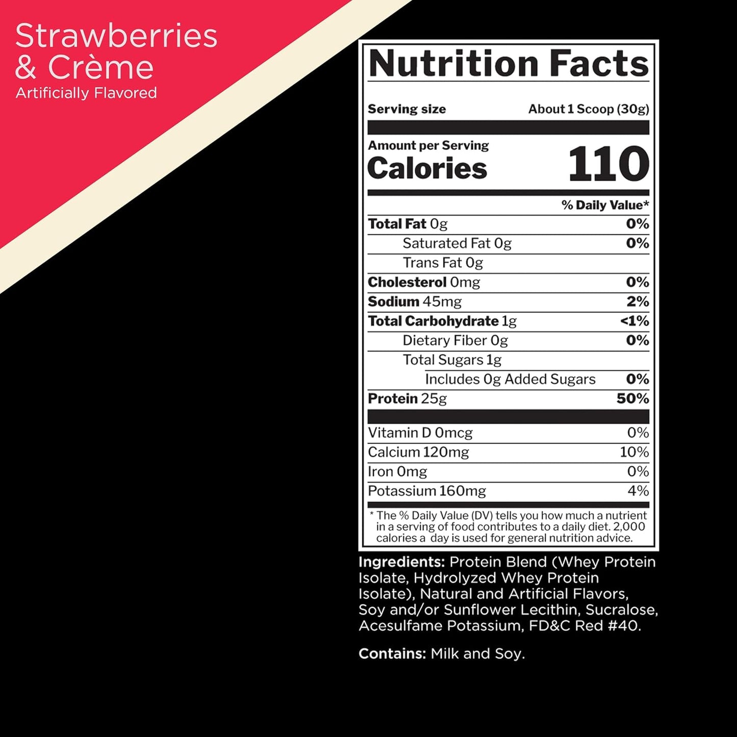 R1 Protein Strawberries & Crème - Fast-Acting Isolate & Hydrolysate Powder (5lbs)