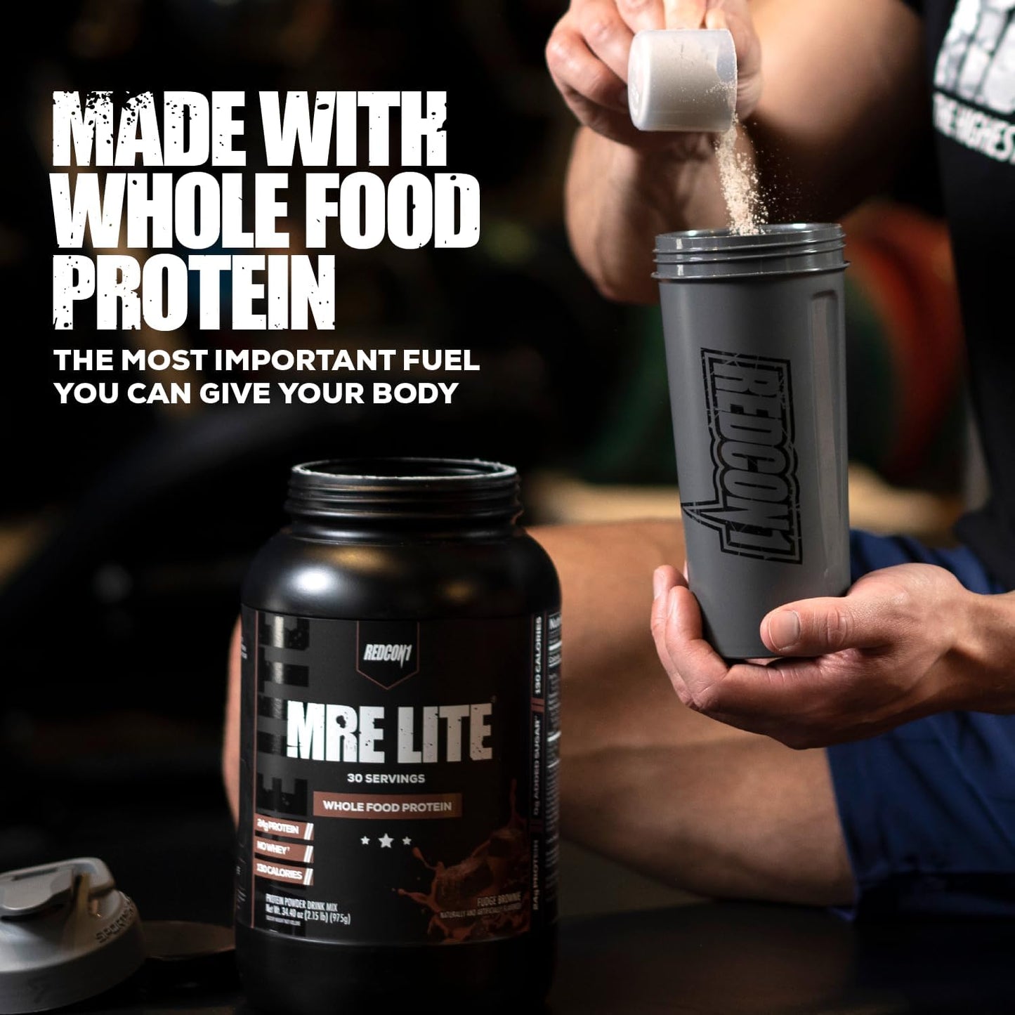 REDCON1 MRE Lite Banana Nut Bread Protein Powder - Low Carb, Whey-Free (30 Servings)