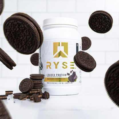 Ryse Loaded Protein Powder with Prebiotic Fiber & MCTs, Low Carb & Sugar (Chocolate Cookie Blast, 27 Servings)