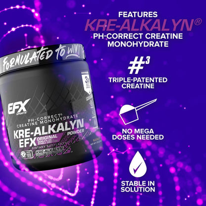 EFX Sports Kre-Alkalyn Creatine Powder for Strength & Performance (Mango, 110 Servings)