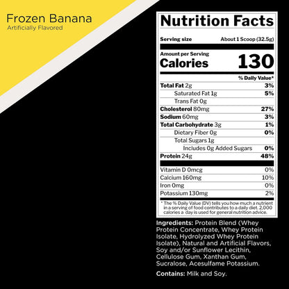 Rule One Proteins Whey Blend, Frozen Banana, 24g Protein with EAAs & BCAAs (2lbs)