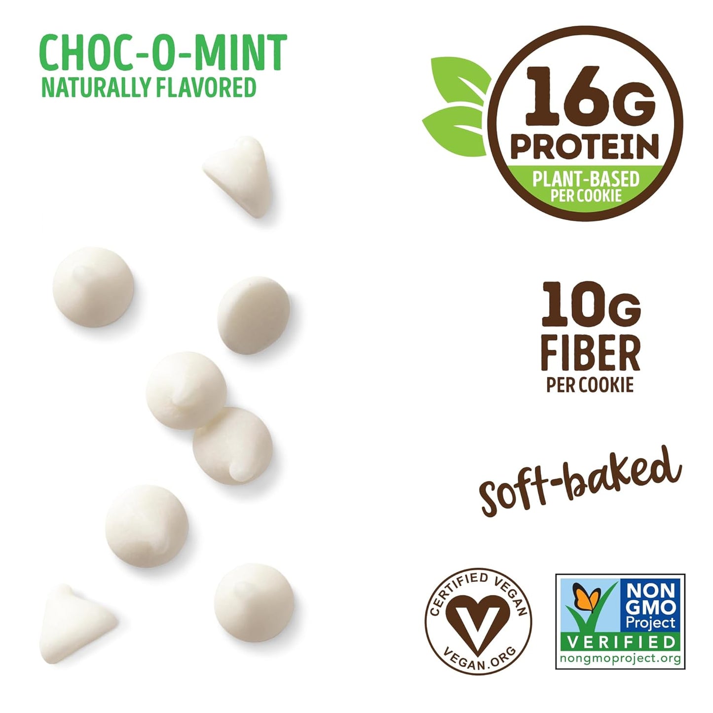 Lenny & Larry's Choc-O-Mint Complete Cookie, Vegan, 16g Protein (12 Pack)
