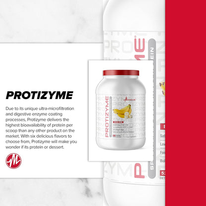 Metabolic Nutrition Protizyme Whey Protein, Low Carb/Fat, 4lb (52 Servings)