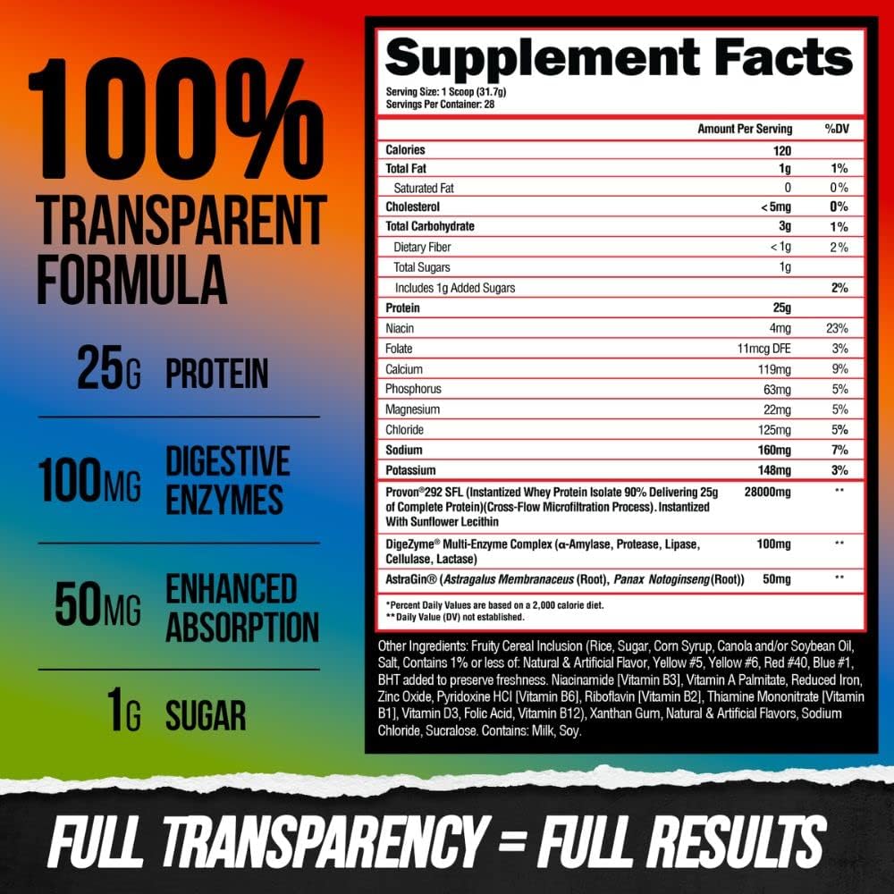ALPHA LION Superhuman Whey Protein Powder for Muscle Recovery & Growth (28 Servings, Anabolic Cereal)