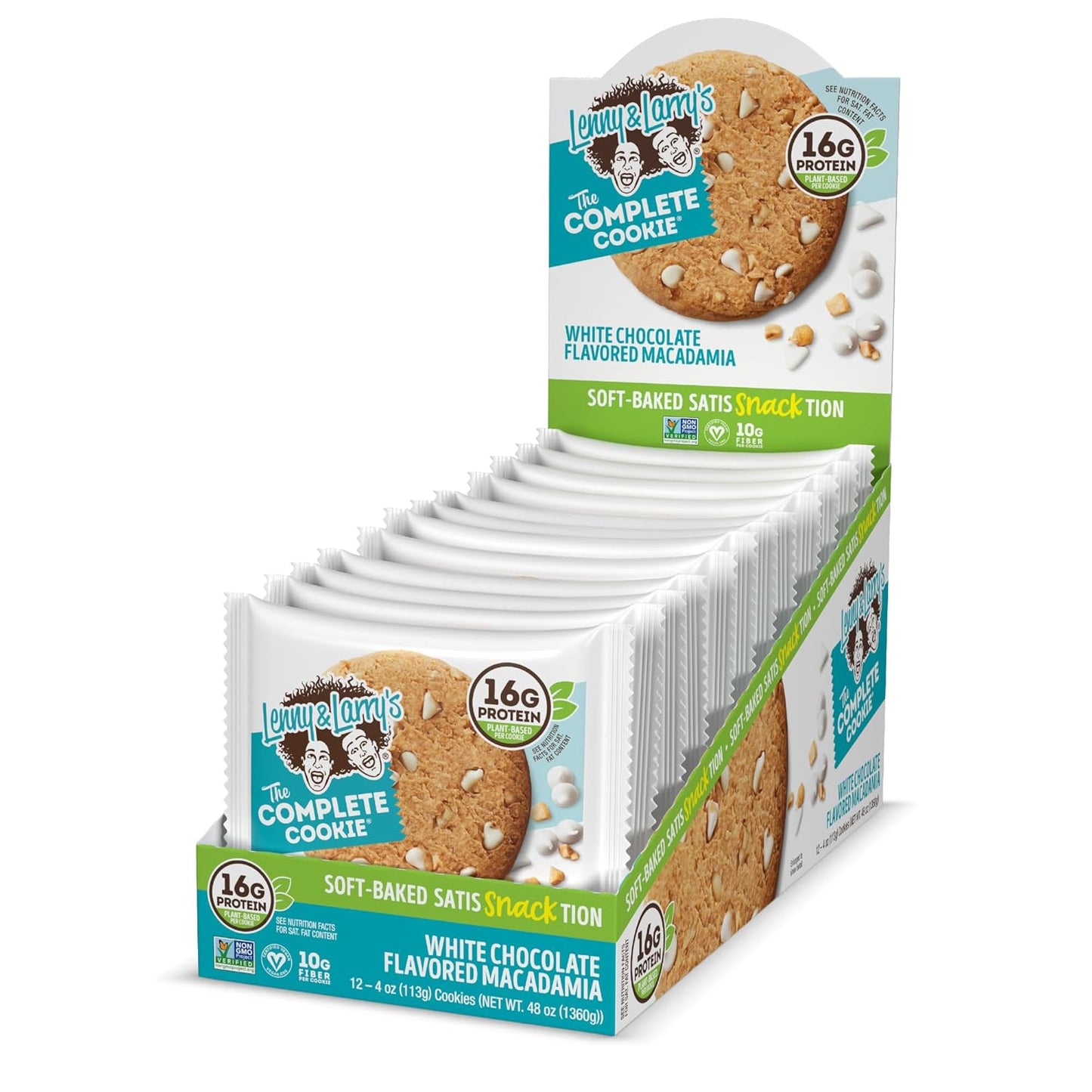 Lenny & Larry's White Chocolate Macadamia Protein Cookie, Vegan (12 Pack)