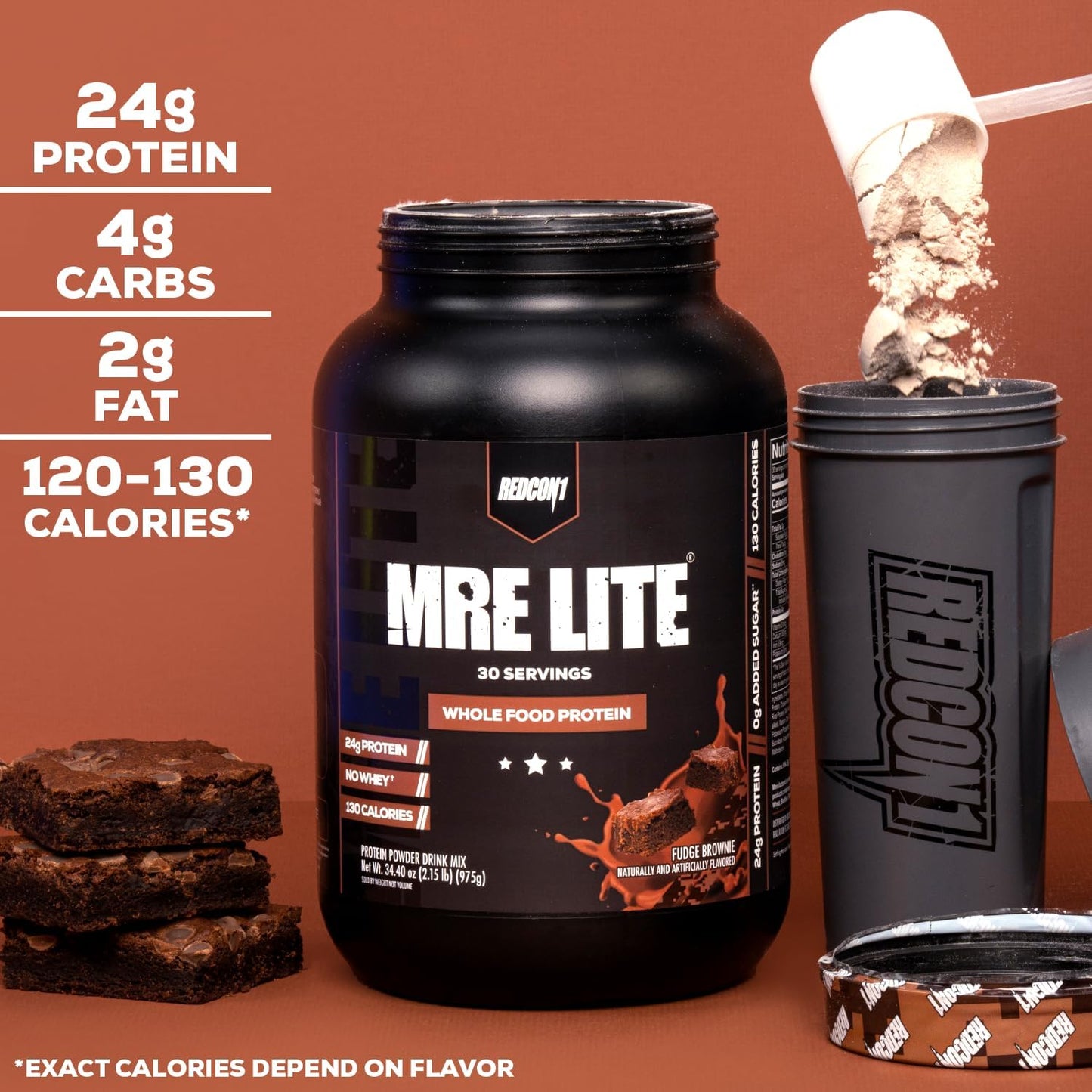 REDCON1 MRE Lite Banana Nut Bread Protein Powder - Low Carb, Whey-Free (30 Servings)