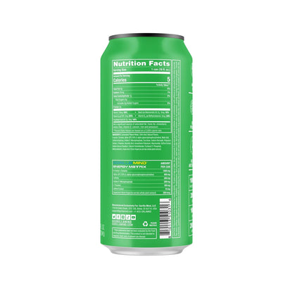 Gorilla Mind Energy Drink: Enhanced Focus, Zero Sugar (Exotic Kiwi, 16oz, 12-Pack)