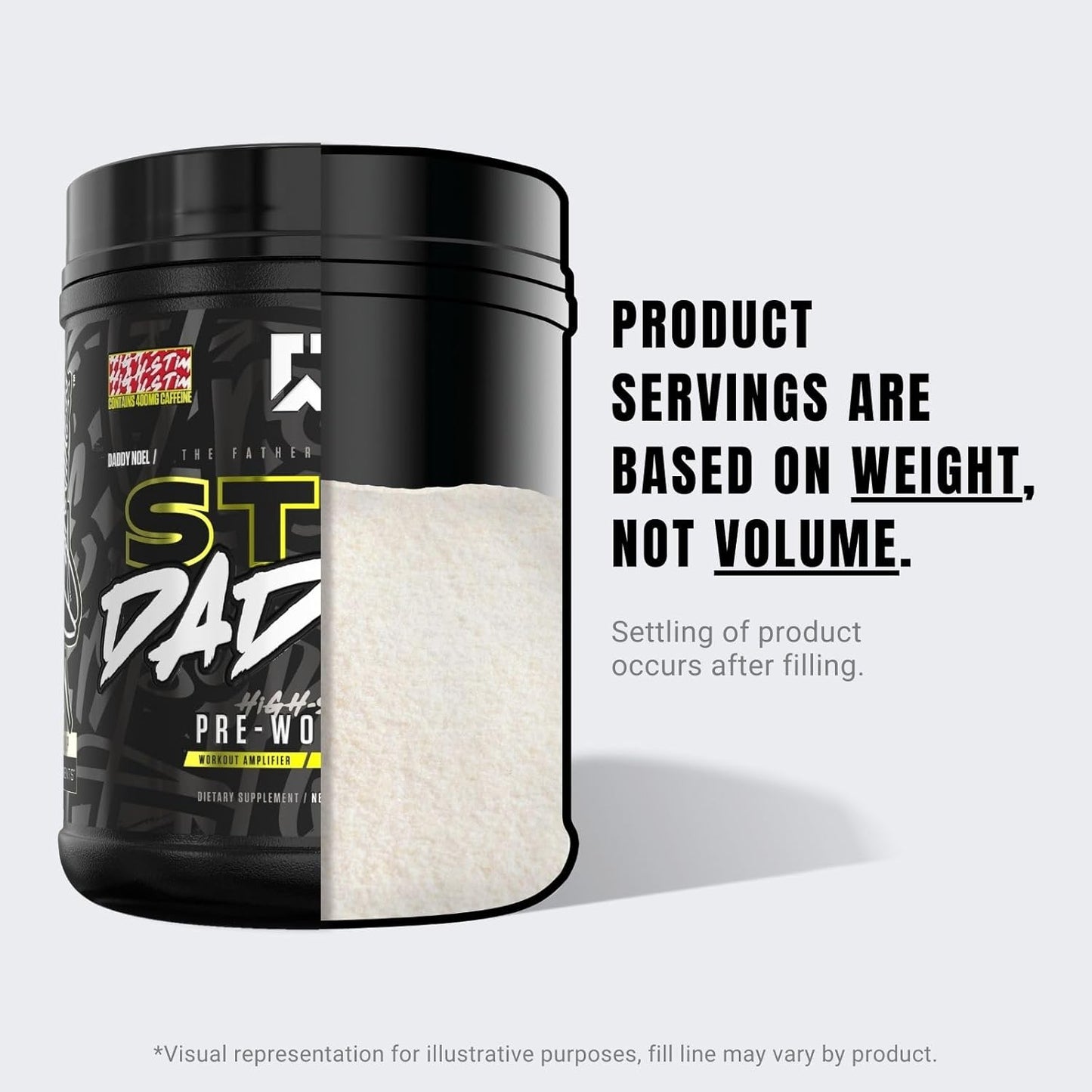 RYSE Up Stim Daddy High Stimulant Pre-Workout by Noel Deyzel (Blue Raspberry, 40 Servings)
