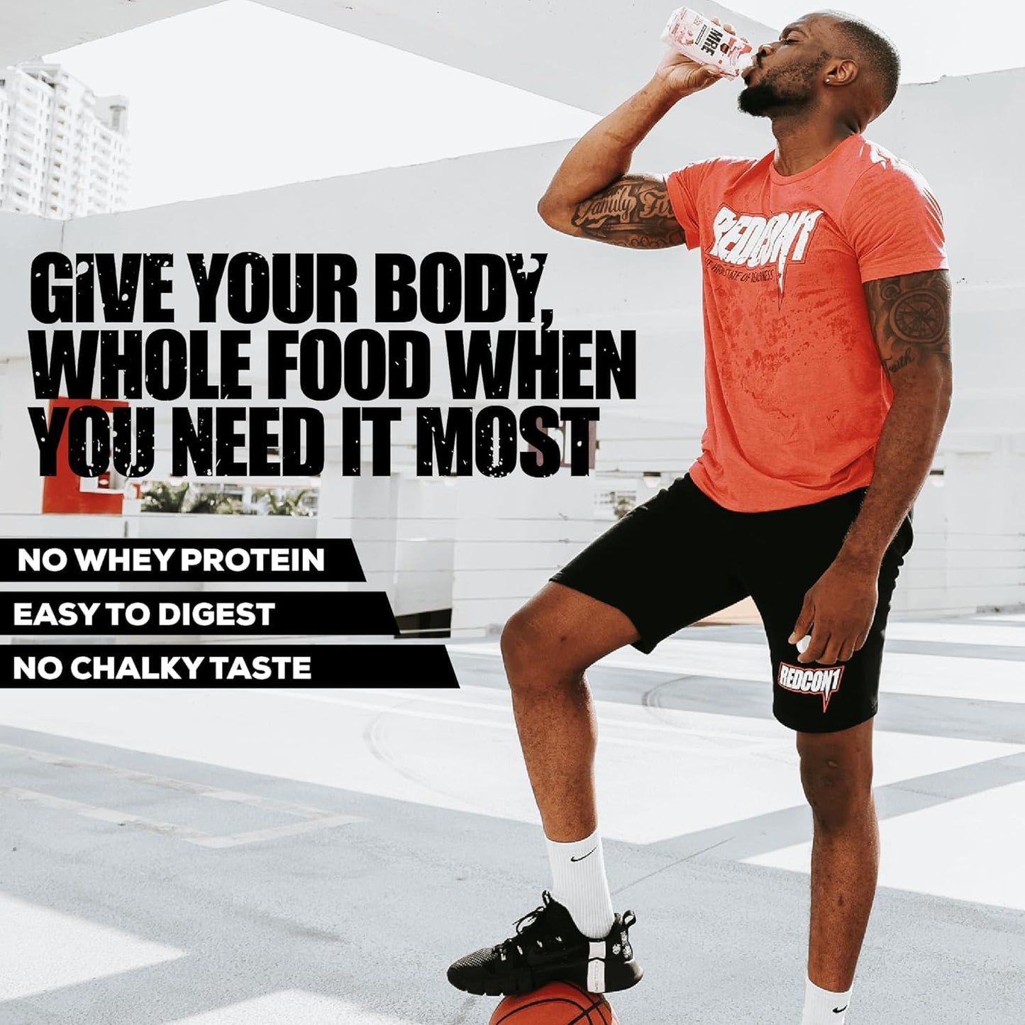 REDCON1 MRE Protein Shakes, Salted Caramel - Whole Food, Sugar-Free (12 Pack)