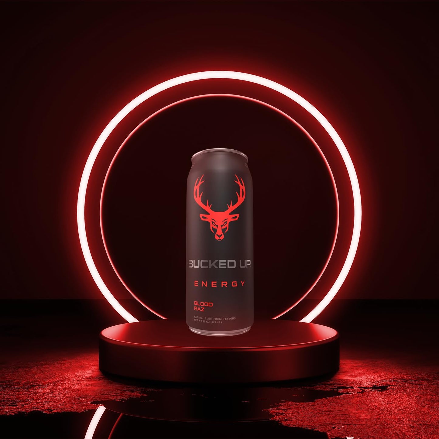 Bucked Up Blood Raz Energy Drink, 300mg (12 CT)