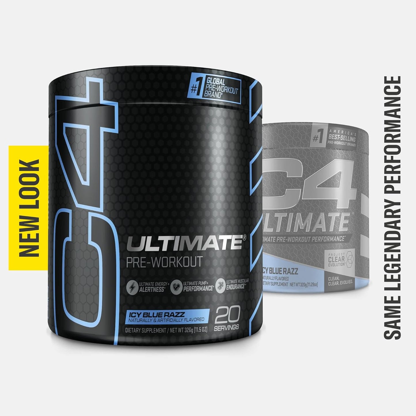 Cellucor C4 Ultimate Pre Workout Powder, ICY Blue Razz, Sugar Free (20 Servings)