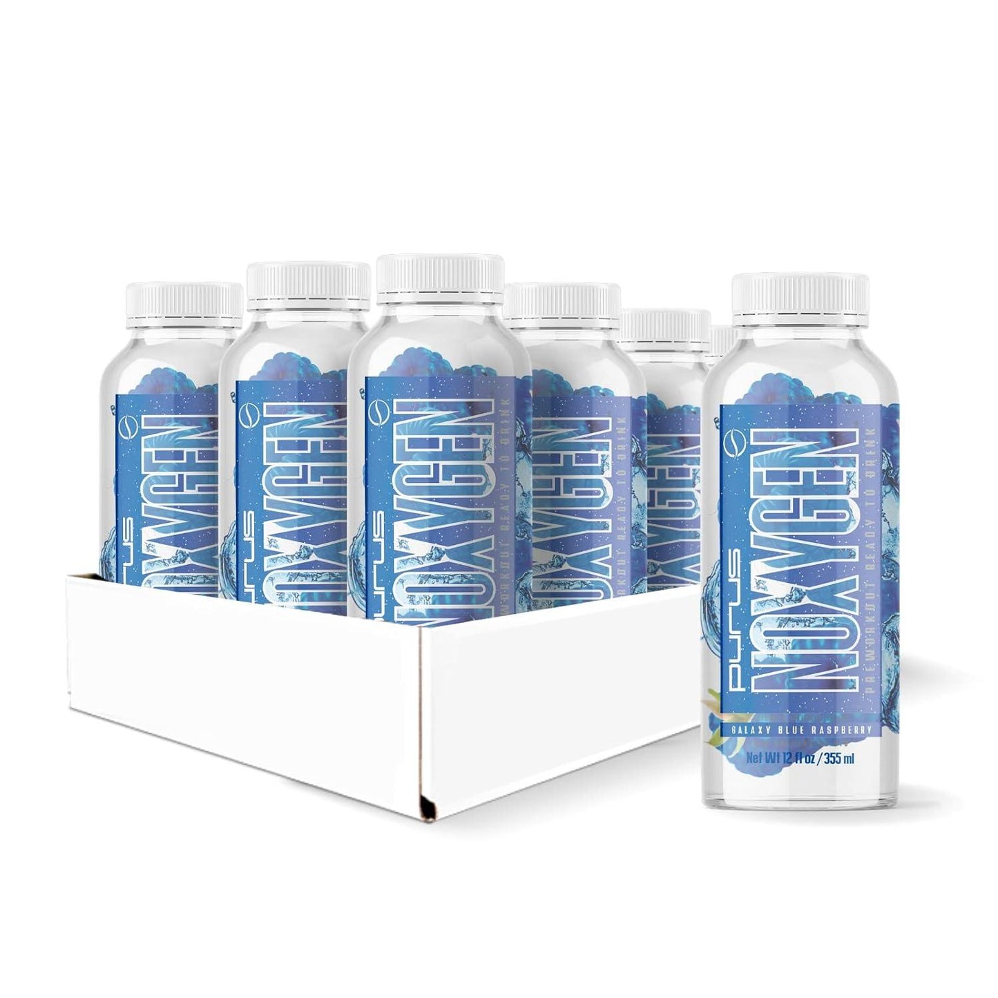 Purus Labs NOXygen RTD Pre-Workout, Pump & Energy, 12-Pack (Galaxy Blue Raspberry)