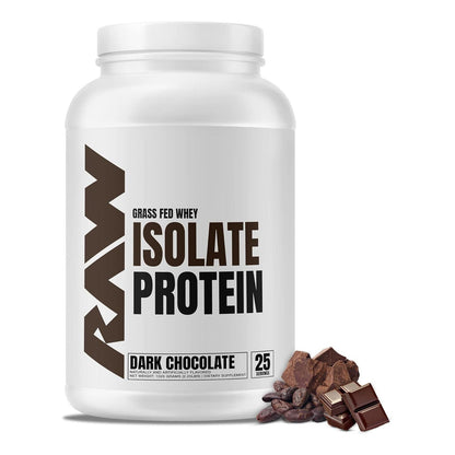 RAW Grass-Fed Whey Isolate Protein, Dark Chocolate (25 Servings)