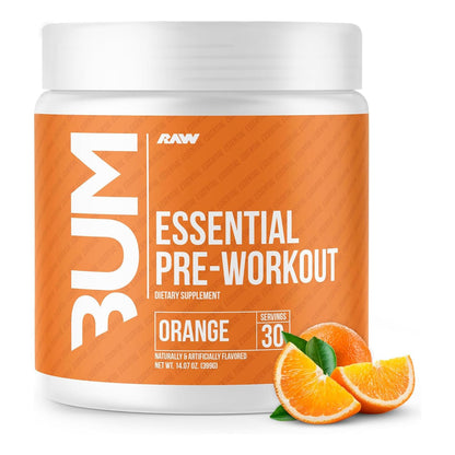 RAW Essential Pre-Workout Powder - Orange, Energy Boost Supplement (40 Servings)