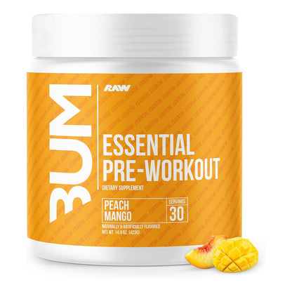RAW Nutrition Essential Pre - Chris Bumstead Pre-Workout, Peach Mango (40 Servings)