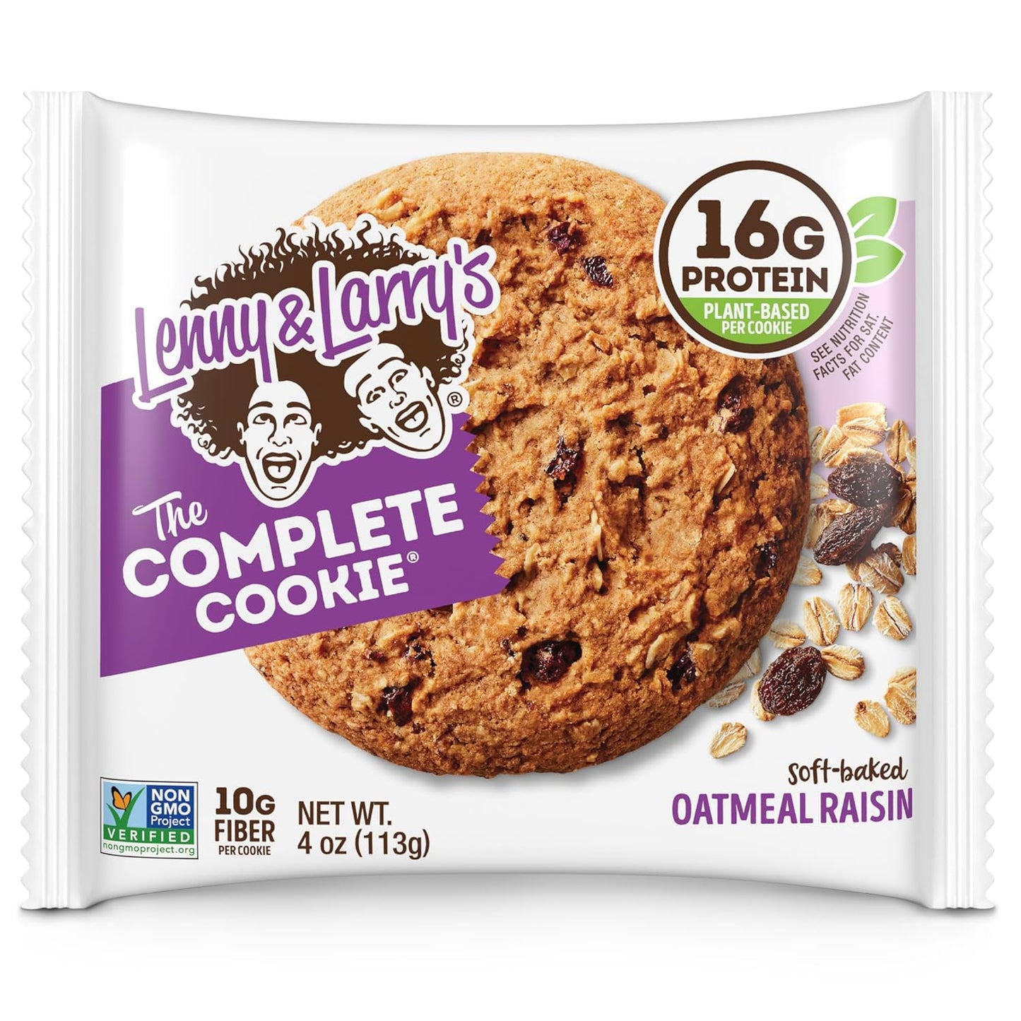 Lenny & Larry's Oatmeal Raisin Complete Cookie, Vegan, 16g Protein (12 Pack)