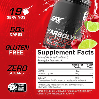 EFX Sports Karbolyn Fuel - Carb Load & Recovery, Stimulant-Free (18 Servings)